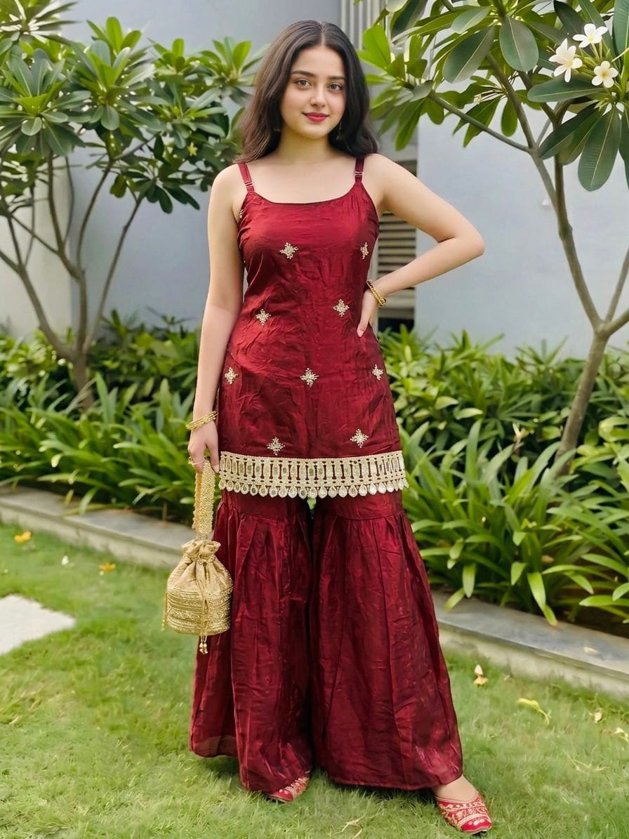 Premium Party Wear Sharara Set With Intricate Sequin Work Design